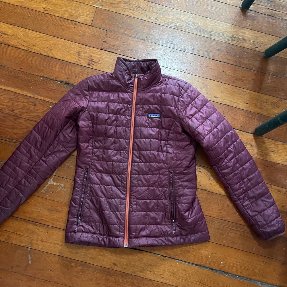 Patagonia Purple & Orange Puffy coat